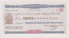 Miniassegni  BANCO SANTO