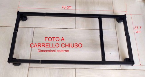 Carrello metallico estensibile