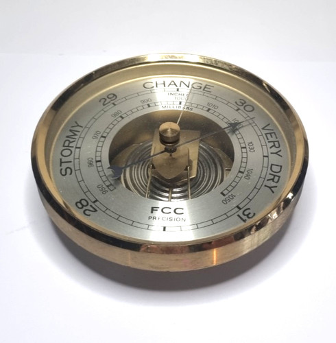 Vintage round wall barometer