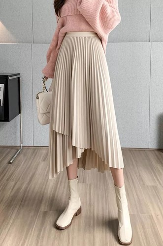 Gonna lunga beige morbida