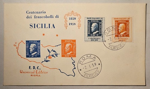 Busta fdc 1959 - busta, dei