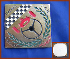 SPORT RACING CAR MEMBER - TARGA DECORATIVA ADESIVA ALLUMINIO