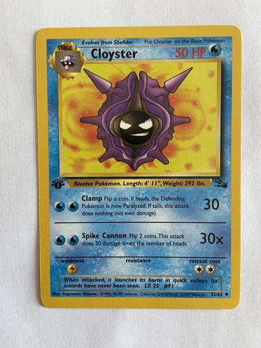 Pokemon cloyster fossil - cloyster, 32/62