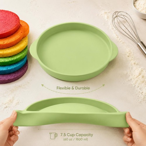 Tortiera silicone rotonda - silicone,