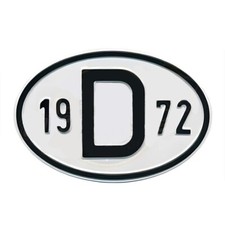 Targa posteriore d'epoca 1972