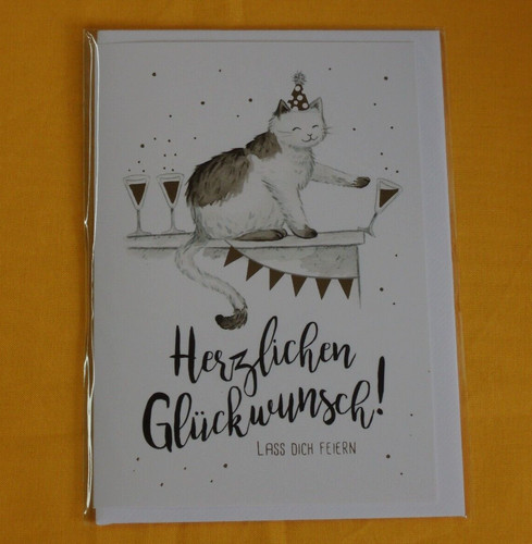 Biglietto compleanno gatto - biglietto,