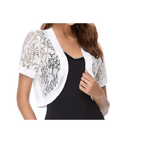 Giacca bolero pizzo manica - ,