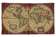 Tapestry Italy Old World Map