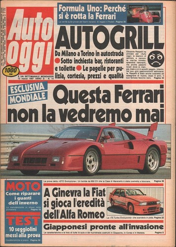 Rivista auto oggi - oggi, anno