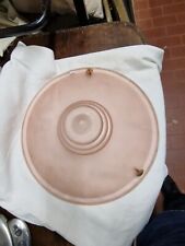 Piatto lampadario sospensione vetro rosa  satinato Francia 1940 cm. 40 SG ^