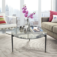 Tavolino da salotto rotondo vetro nordico tavolino da divano moderno tavolino 80