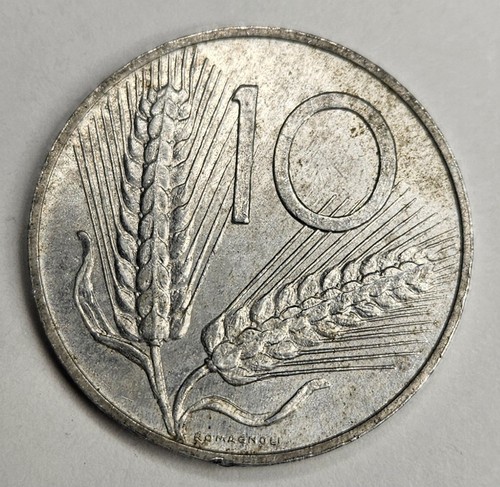 1972 italia dieci lire - italia, 10