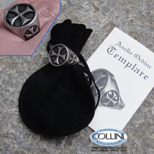 Anello croce templare - -,