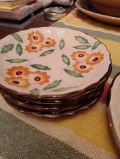 N.6 Piatti Diam. 18 E Uno Diam. 27 Ceramica "La Colonnata"