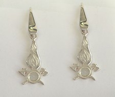 Orecchini VIGILI DEL FUOCO in Argento 925 - pendenti con amo - Pompieri