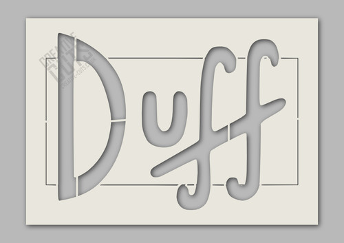 Stencil birra duff taglie - stencil,