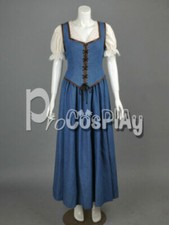 NUOVO Costume Cosplay Once Upon a Time Belle Vestito {00}
