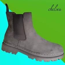 STIVALI UOMO pelle  anfibi scarponcini scarpe militari NERO