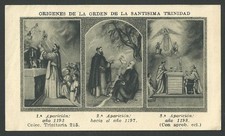 Estampa antigua Orden de la Santissima Trinidad andachtsbild santino holy card