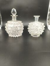 Vetro Murano Rostrato Barovier 2 bottiglie 1940 Perfume Bottles 
