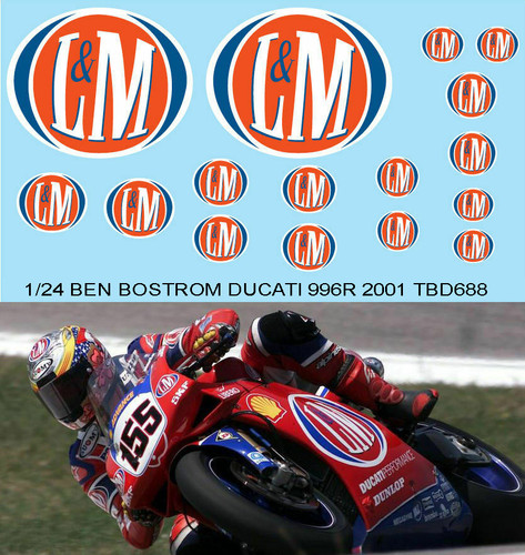 Decals per ducati 996r - 1/24,