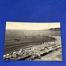 VARAZZE VELE E SPIAGGIA Bianco e nero  - Cartolina
