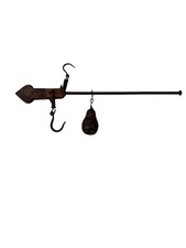 Vintage Iron Balance Scale Steelyard Hanging Weight Hook Rustic Primitive Decor