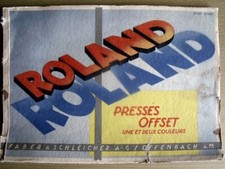 Manuale d'uso vintage macchina tipografica OFFSET Roland 1-2 color anni 50 TR.27
