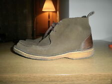 CLARKS CLARK'S WALLABEES DESERT BOOTS SUEDE BROWN LEATHER HEEL UK 10 EU 44,5