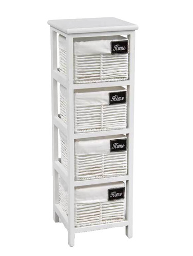 Cassettiera cassetti vimini - cassettiera, 4