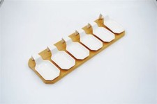 Vassoio in Legno con 6 Pezzi Ciotoline Antipastiera Antipasti in Ceramica