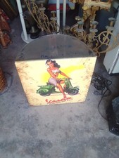 INSEGNA TABELLA LUMINOSA VESPA FUNZIONANTE MISURE 40X43 CM