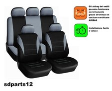 Opel Ford Coprisedili Grigio Nero Tessuto Auto Salva Sedili Set Bicolore