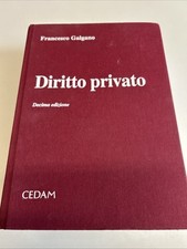 DIRITTO PRIVATO GALGANO CEDAM 1999. Decima edizione