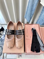 Ballerine Miu Miu rosa raso