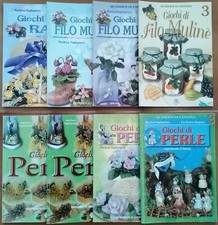Quaderni di fantasia vari. Rasi, Filo Muliné e Perle. Rari. Illustrati a colori.