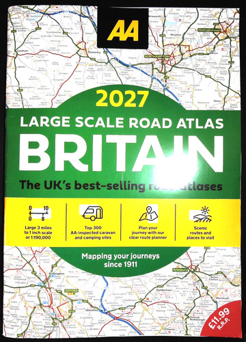 Road atlas britain - road,