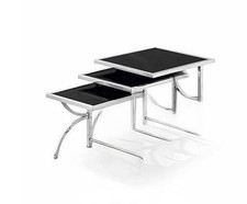 Tavolino acciaio inox design
