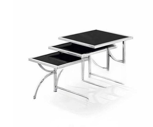 Tavolino acciaio inox design
