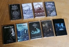 9 x Cassette Tapes RARE Heavy Death Metal - Scared Son Rancid Cadaver Black Pyre