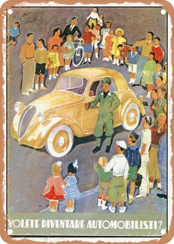 Insegna metallo 1936 fiat - -,