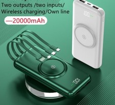 POWER BANK 20000MAH WIRELESS UNIVERSALE CARICATORE CON RICARICA RAPIDA Qi 5 USB