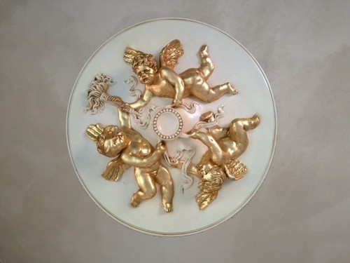 Rosone gesso decorato - rosone,