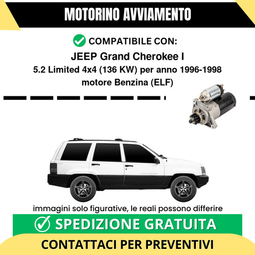 Motorino avviamento jeep grand - avviamento,