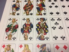 CARTE DA GIOCO MILANESI PIGNALOSA NAPOLI CUORI PICCHE QUADRI FIORI RARO FOGLIO
