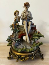 RARA STATUA PESCATORE CON BAMBINO DESIGN TRIADE DI LUIGI BENACCHIO