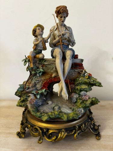 Rara statua pescatore con - statua,