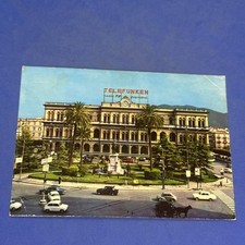 PALERMO PIAZZA GIULIO CESARE E STAZIONE CENTRALE A COLORI CARTOLINA VISTA