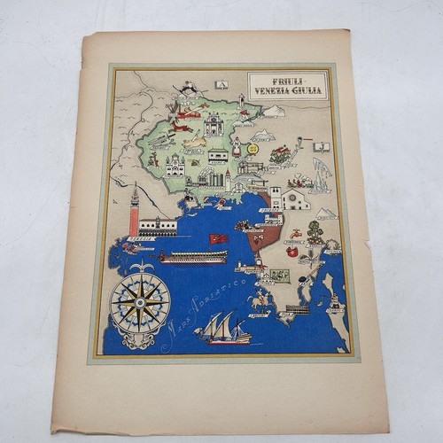 Mappa illustrata friuli - illustrata,