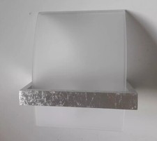 Applique In Vetro e Metallo Argento  Cromata Da Parete Moderna TOP LIGHT WOOD